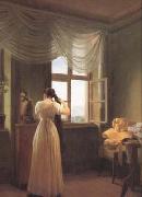 Georg Friedrich Kersting Woman before a Mirror (mk10) oil painting reproduction